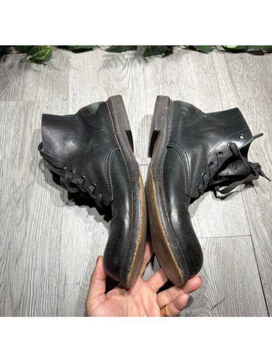 Diesel Men’s Dhiko Black Leather Combat Biker Distressed Boots Size 10 main image 4